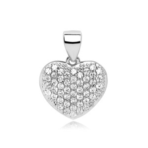 Pandantiv argint inima cu pietre DiAmanti Z0664-DIA (Argint 925‰ 1,4 g.)